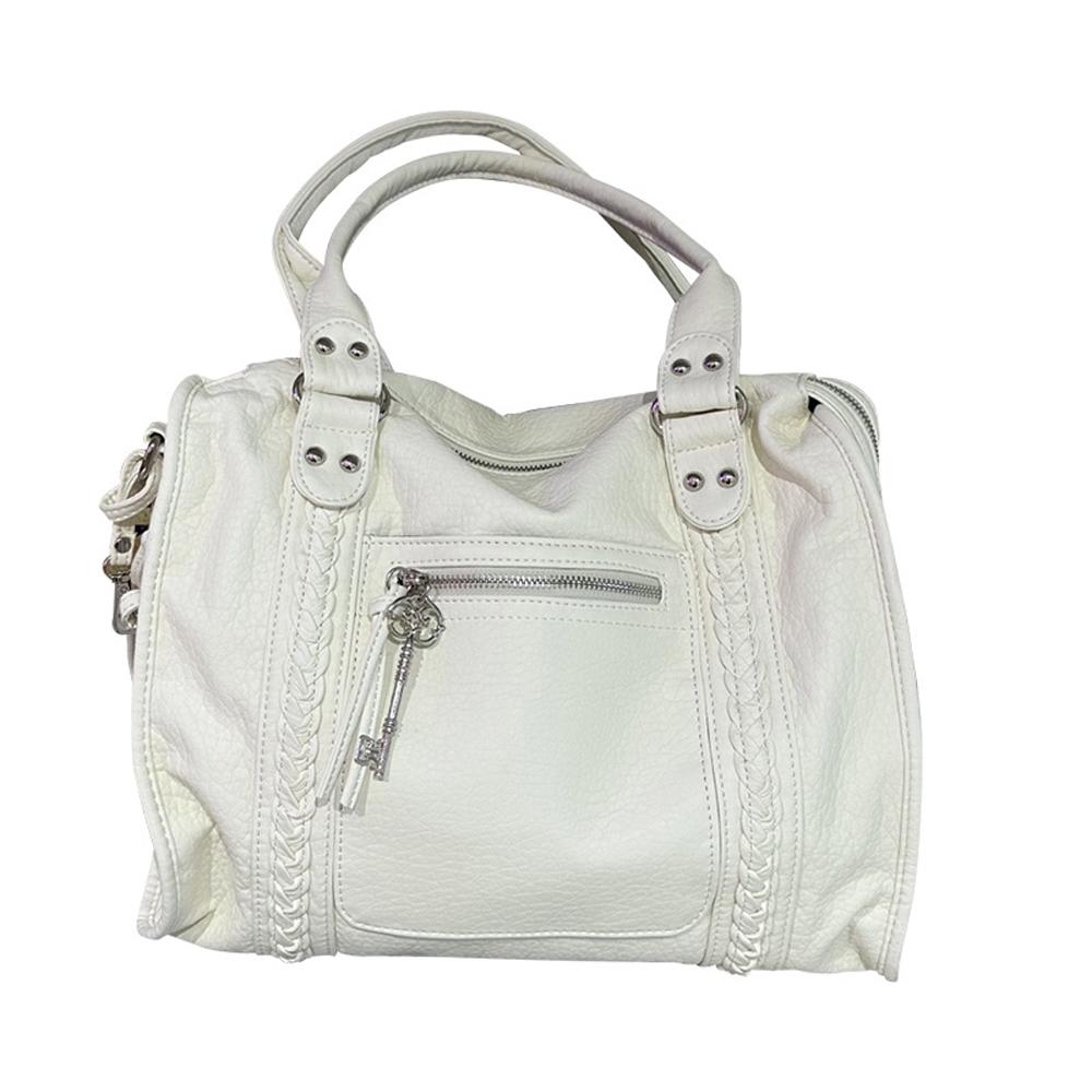 

Annmouler Large Capacity Women Handbag, Y2K Designer Tote Bag for Women, Soft PU Leather Bag with Long Adjustable Shoulder Strap 36x13x32cm білий