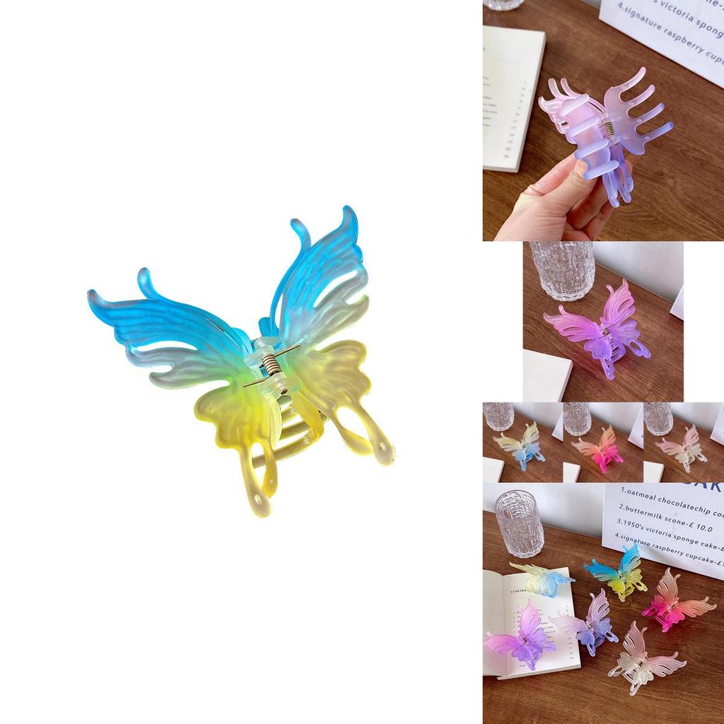 Delightful Plastic Butterfly Hair Claw Clip For Women With Exquisite Spring Design