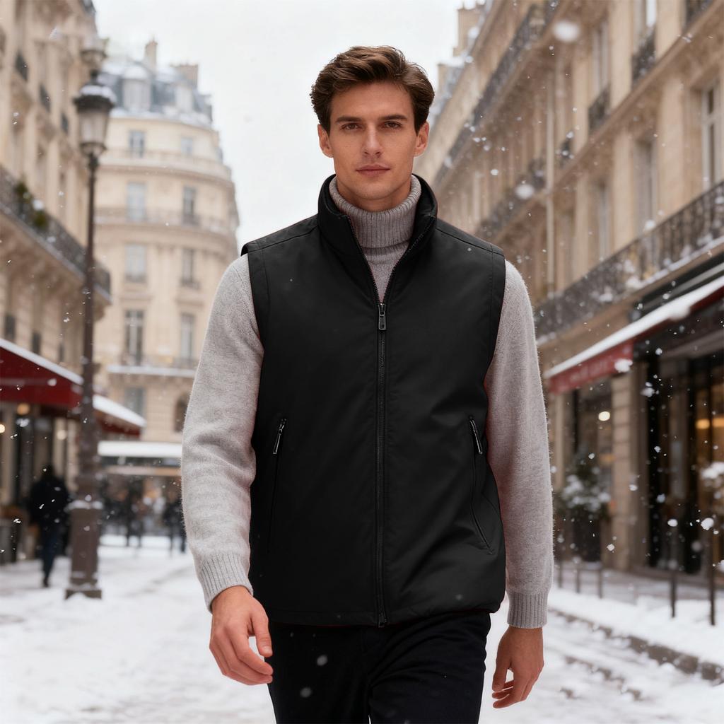 Men's Warm, , And Plush Outdoor Three-dimensional Vest Versatile Top Jacket