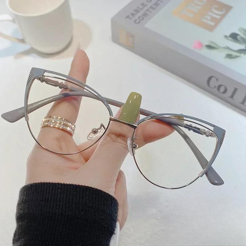 Retro Design Lady Cat Eye Glasses Frame Anti Blue Light Computer Goggles Women Fashion Eyewear Gafas Mujer Anti Luz Azul