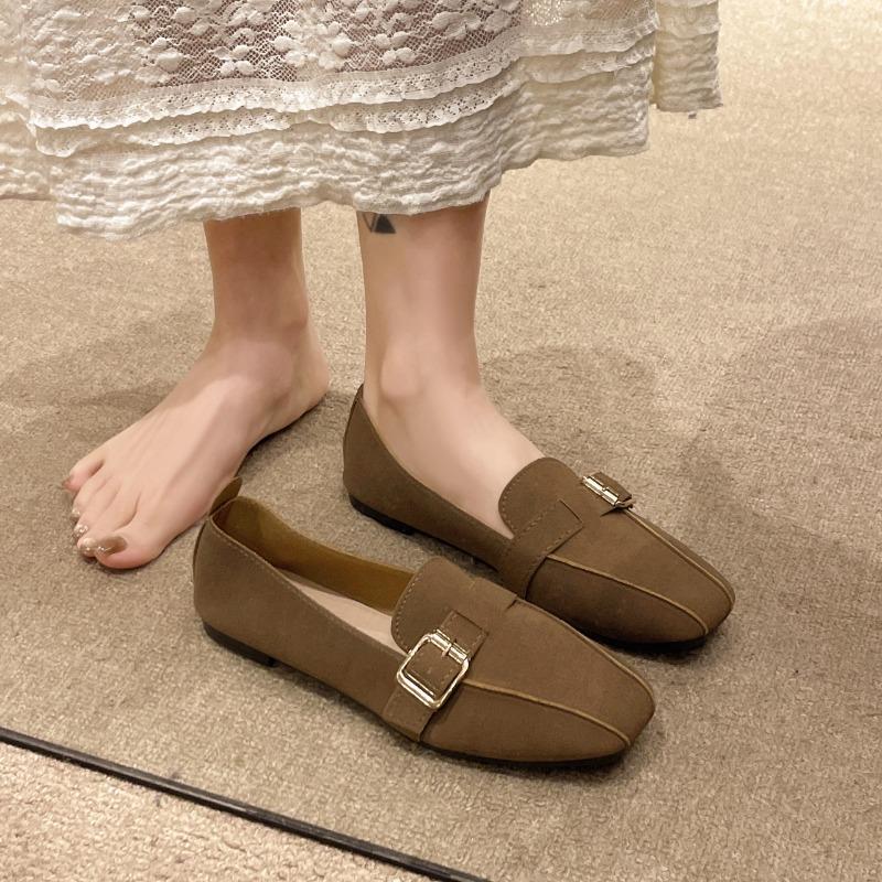 Fashion 2024 Brand Women's Shoes Slip On Women's Flats Fashion Leopard Print Daily Flats Women New Plus Size Square Toe Flat Low Heels