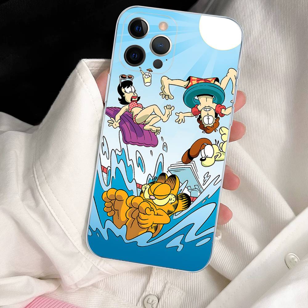 Kawaii Classic G-garfields Cat Phone Case For IPhone 17 16 15 14 13 12 11 Pro Max 13 12 Mini 17Air 16e Clear Cases