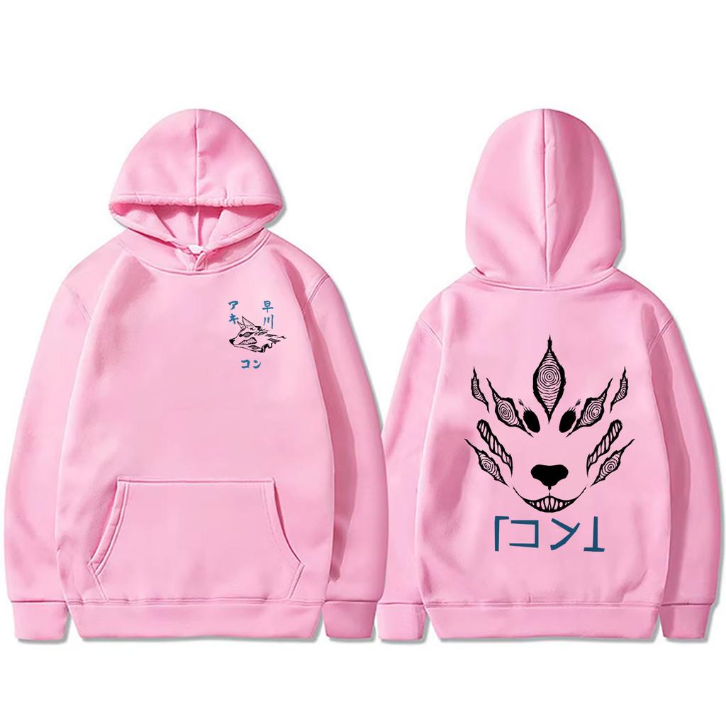 Anime Chainsaw Man Hoodie Hayakawa Aki Summon Kon Fox Devil Graphic Hoodies Men Women Casual Oversized Hooded
