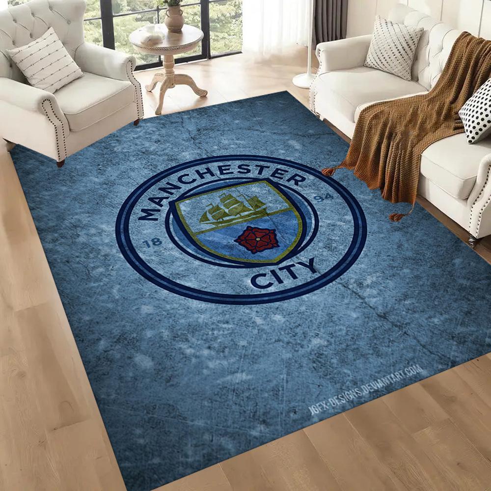 Manchester City Floor Rug Office Rug Suitable For Hallway Decorate Room Kitchen Foyer Antislip Carpet Anime Office Decor