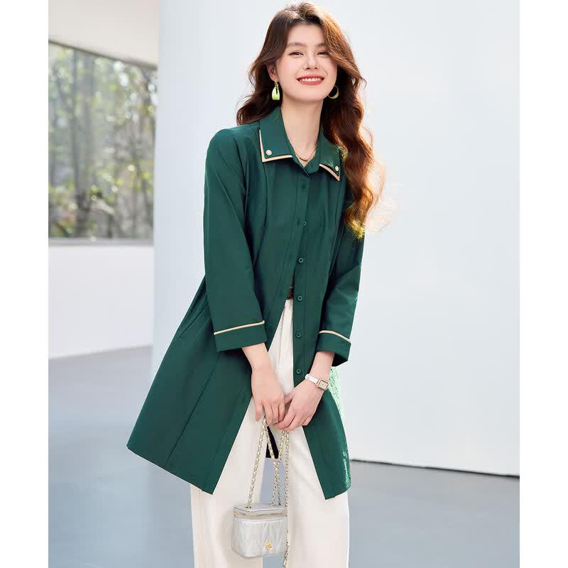 Sanpowa Women s Long-Sleeve Loose Fit Shirt Jacket XXL