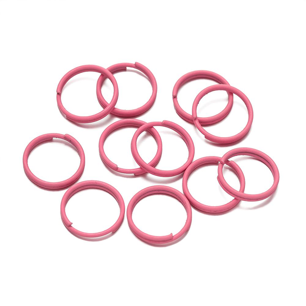 

200pcs 8/10mm Colorful Metal Jump Rings Split Double Ring Connectors DIY Necklace Bracelet Keychain Jewelry Making Supplies 8mm розовый