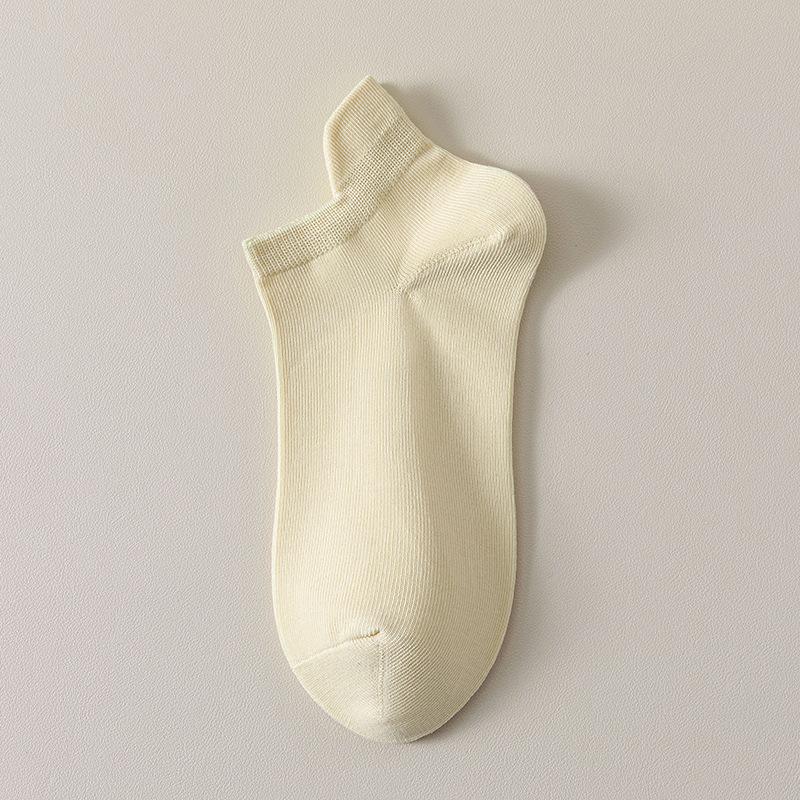 Women's Short Socks Summer Solid Color Boat Socks Ladies Sweat-absorbent Breathable Sports Socks