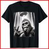 Sasquatch Selfie Big Foot Rock On UFO Alien Funny 0HJXK2 Black Cotton T-Shirt Unisex T-Shirt