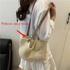 Large Capacity Knit Shoulder Bags for Women Versatile Ladies Beach Woven Underarm Bag Hollow Design Commuter Female Handbag Tote