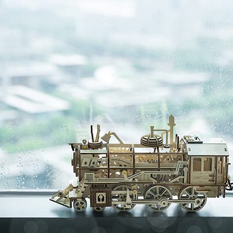 Tsukurundesu® Moving 3D Wooden Puzzle Series (LK701 Locomotive) with Japanese Instructions