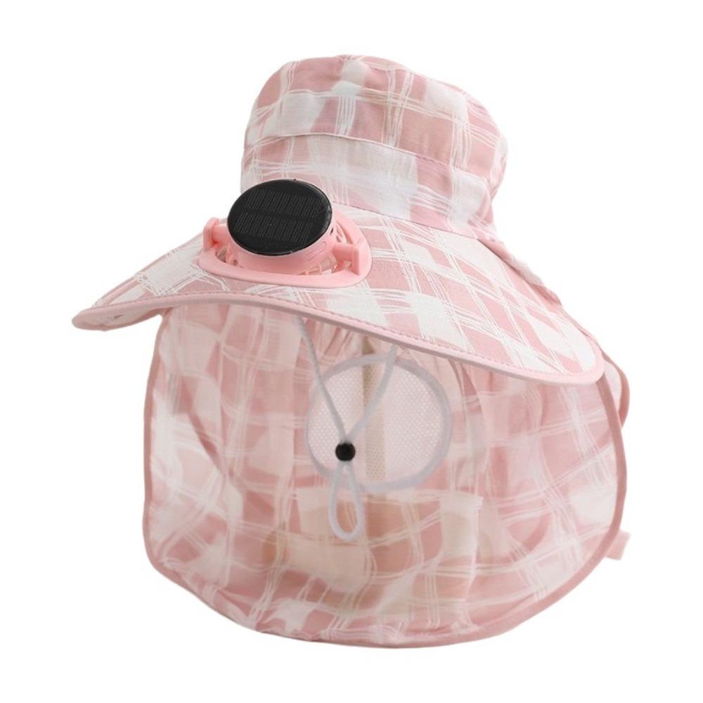 USB Charging Solar Fan Cap Anti-UV Cooling Fan Hat Women Sun Hat Fisherman Hat  Summer Season