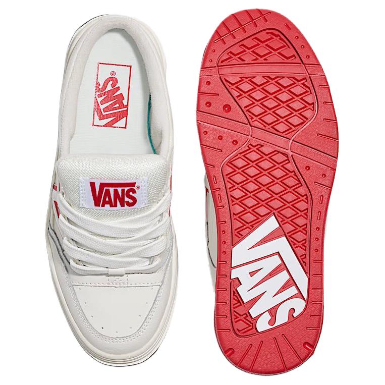 Vans Upland Comfortable Versatile Low-Top Skate Shoes Women sneaker White Red VN000D7AYF9