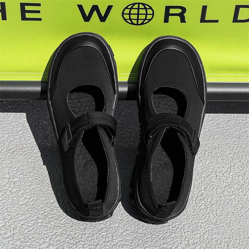 Spring and Summer New Simple Mary Jane Shoes Retro Versatile Casual Height Increase Thick Sole Round Head Fashion 1438-1439-J