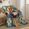 "Religious Iconography Jesus Pattern Blanket"Flannel blanket for bedroom, living room, sofa, and nap