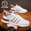 Spring new casual leather running trendy shoes thick baseplate shoes sports men's shoes