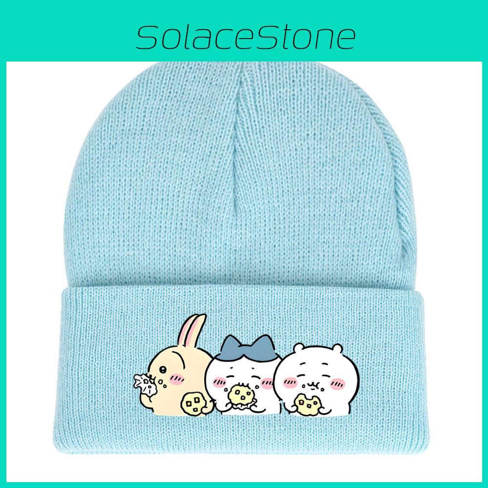 Chiikawa Acrylic Knit Hat With Printed Dopamine Design Winter Beanie For Adults
