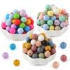 50Pcs/lot 9/12/15mm Loose Beads Silicone Round Beads Pearl Beads Food Grade For Jewelry Making DIY Handmade Accessories