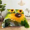 Sunflower Bed Sheet Sets Bouble Single Beds Flower Bedsheet with Pillow Case Full Queen Size 2pcs 3pcs 3D Soft Thin Fabric Home
