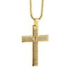 Fashion Bible Jesus Cross Pendant Necklace Hip Hop Men Stainless Steel Pendant Necklace for Women Retro Religious Prayer Jewelry