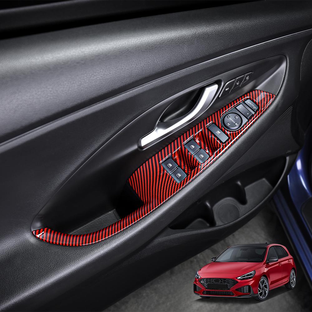 4* For Hyundai I30 I30N LHD/RHD Car Interior Window Control Switch Button Panel Cover Decorative Styling Accessories