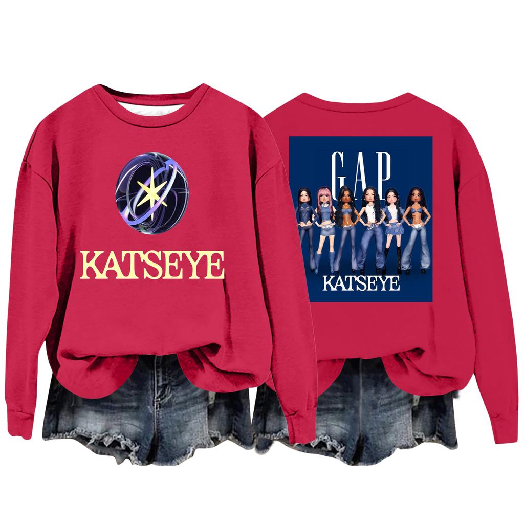 Women's Fashion Casual Long Sleeve Loose Printed Sweatshirt