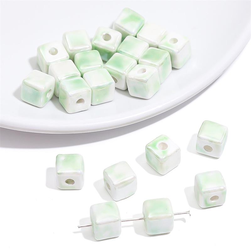 Five-Petal Flower Ceramic Beads for DIY Jewelry Making