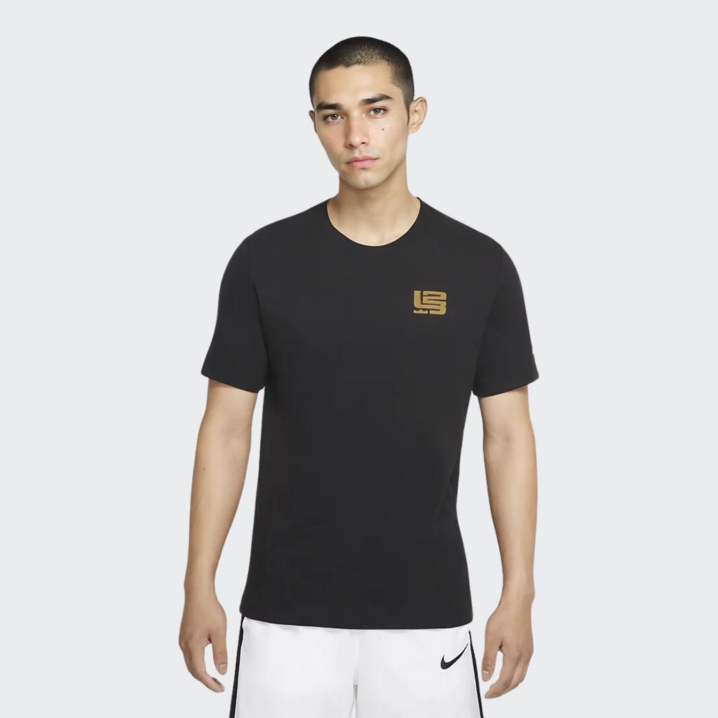 Nike Strive For Greatness James Virtues Crew Neck Short Sleeve T-Shirt Men Tops Black CV1058-010