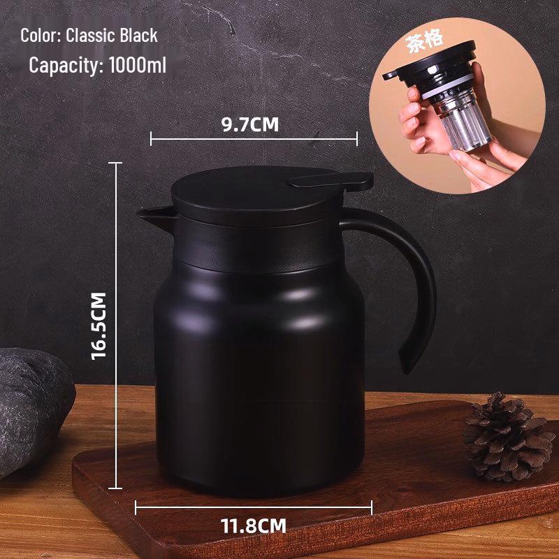 2026 Insulated Stainless Steel Mute Teapot & Brewing Pot