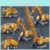 Mixer Truck Crane Inertia Engineering Children Toy With Sound Light And