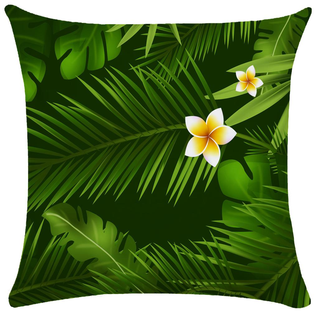 Green Plant Leaf Pillow Case Decorative Pillowcases Plush Cushion Cover 50X50 Nordic Leaves Throw Pillowslip Hotel Garden 45X45
