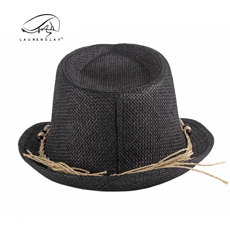 Summer sunshade sunscreen topper hat women's simple casual beach hat men's jazz hat straw woven handmade straw hat