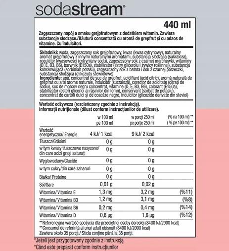 Set of 2 SodaStream Cola+Grapefruit concentrates