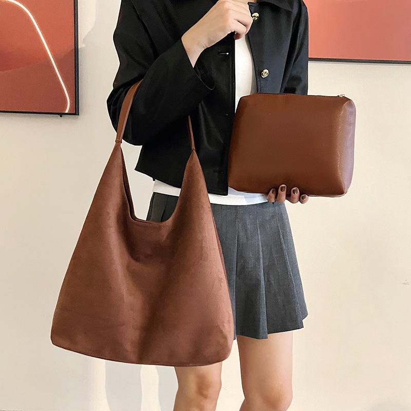 Retro matte simple texture 2025 new handbag bag women's large-capacity mother and child bag high-end casual