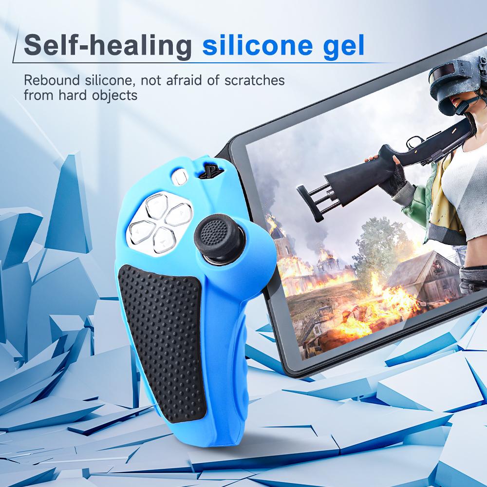 For Sony PlayStation 5 Controller Case Silicone Protective Cover with Joystick Caps