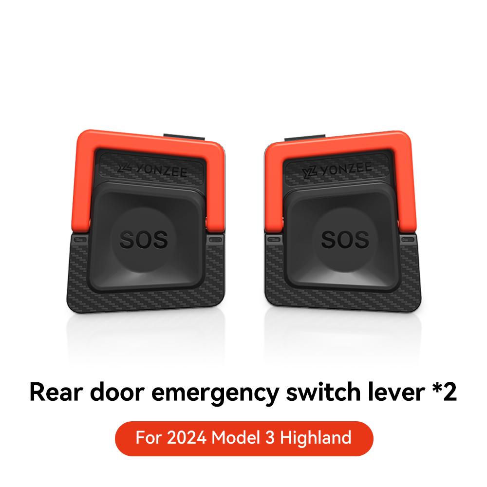 YZ För Tesla Model 3 Highland Model Y 2019-2025 Bakdörr Nödrep Förlängd Manuell Dörröppning Nödsäkerhet