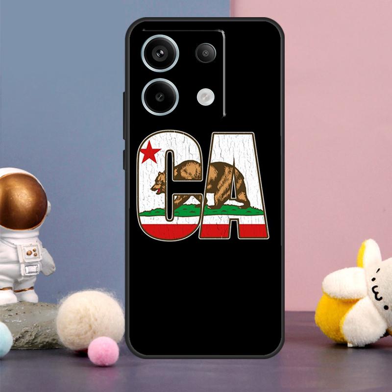 California Flag Case For Xiaomi Redmi Note 14 9 10 11 12 13 15 Pro Plus Redmi 15 15C 14C 10C 12C 13C Cover