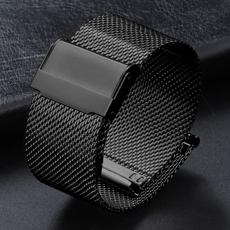 10-22mm Universal Milanese Watchband Mesh Stainless Steel Straps Wrist Belt Bracelet Black Silver Gold Rose for Men Women Bands