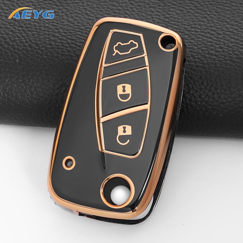 TPU Car Remote Key Case Cover For For Fiat 500 Panda Stilo Punto Doblo Grande Bravo 500 Ducato Minibus Key Chain Accessories