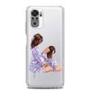 Queen Hair Baby Mom Girl Square Clear Soft Phone Case For Xiaomi Redmi Note 12 11 9S 9 8 10 Pro+ 7 8T 9C 9A 8A K40 Gaming Cover