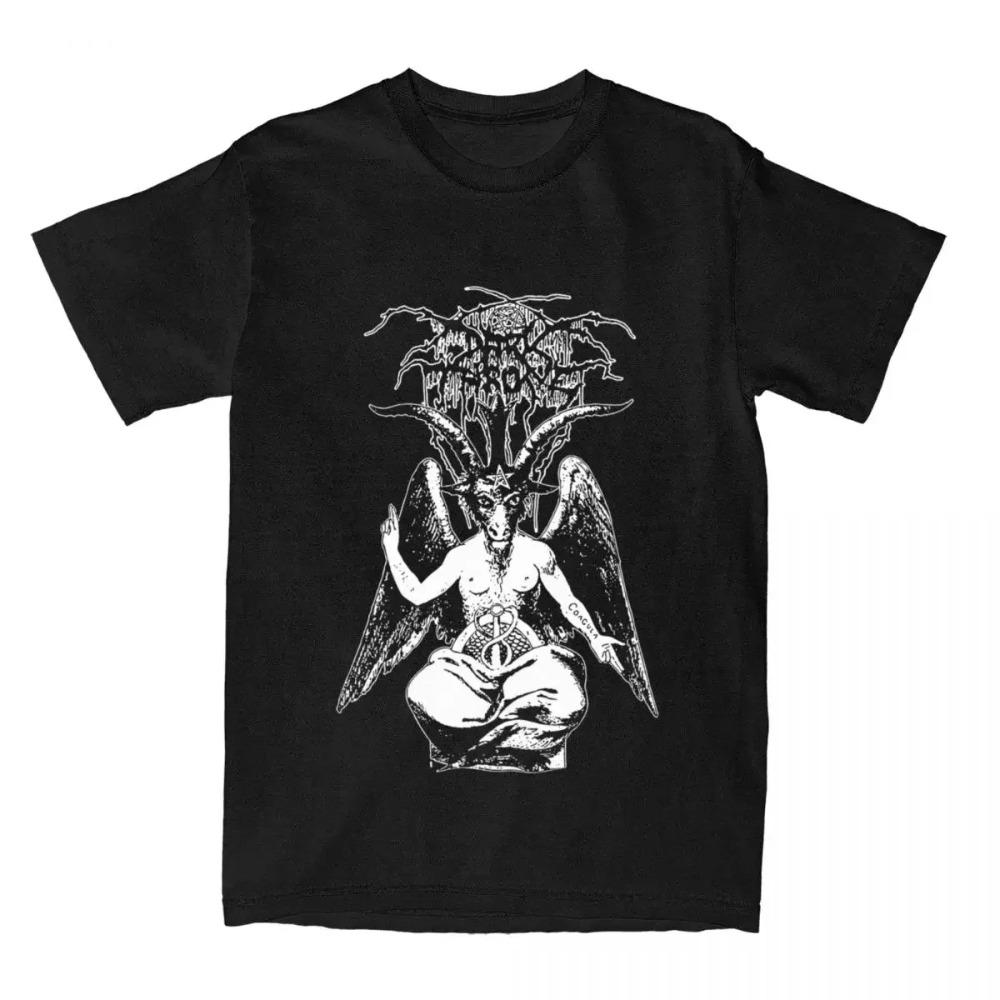 Darkthrone Band Death Metal Accessories Shirt for Men Women Vintage Pure Cotton Tee Shirt O Neck Short Sleeve Plus Size Clothes
