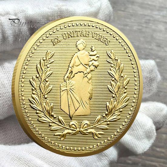 Löwenmünze, Glücksbringer, doppelseitige Münze mit Gravuren der Löwengöttin, Metall-Sammelmünze als Filmrequisite für Sammler, Filmfans