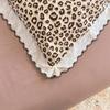 1pc Lace Trim Leopard Printed Pillowcase Cover 48x74cm INS Style Pillow Cover Skin-friendly Pillow Sham