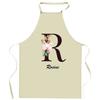 Tablier De Cuisine - Rosine Lettre - Impression Bretonne - Coton Résistant - Liens Ajustables