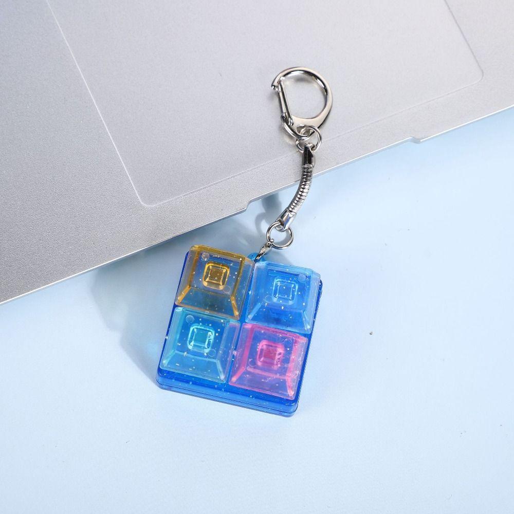 PVC Fingertip Button Keychain Mechanical Keyboard Mechanical Switch Key Chain  Finger Toys