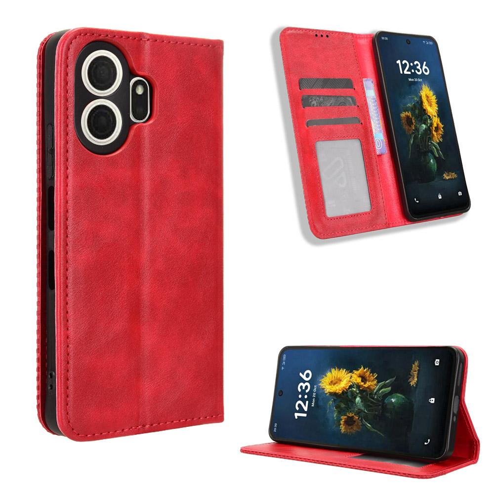 Flip Cover compatible for TCL NxtPaper 70 Pro PU Leather Phone Case Full-Body Protection with [RFID Blocking]