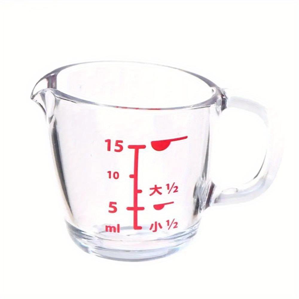 2pcs Baking Measuring Cup Small Milk Cup Mini Graduated Coffee Measuring Cup Pointed Beaker 15ml