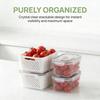 Fruit Storage, 4 in 1 Food Storage Container, Storage Container with Lid, Plastic Fruit Containers with Removable Colander