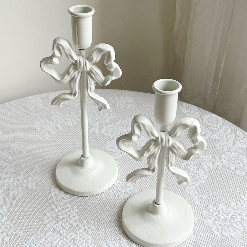 Suport lumânări cu un braț în formă de arc francez Recipiente pentru lumânări din fier forjat Decorare occidentală