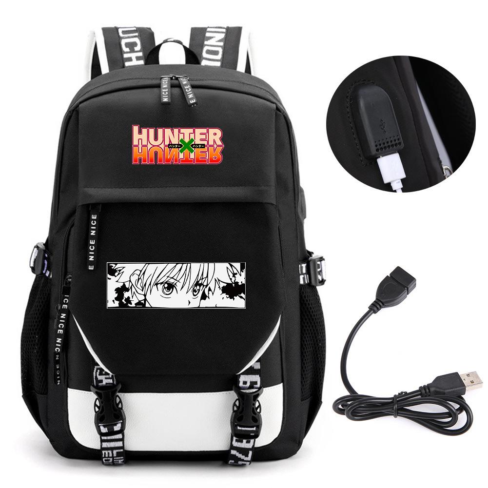 Animation Full-Time Hunter Peripheral Large-Capacity Backpack Backpack, Primary And Secondary School Student Schoolbag, Male And Female Computer Bag