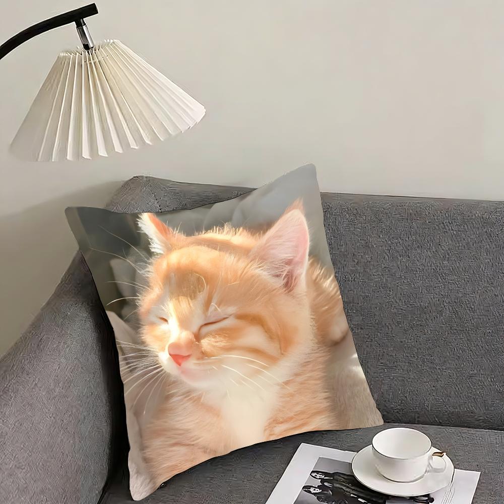 Cute Pet Animal Cushion Cover Reversible Plush Pillow Cover – For car, sofa, bedroom, perfect as a gift.